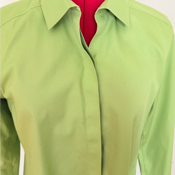 Chico's Lime Green Button-Down Shirt - Picture 5 of 6